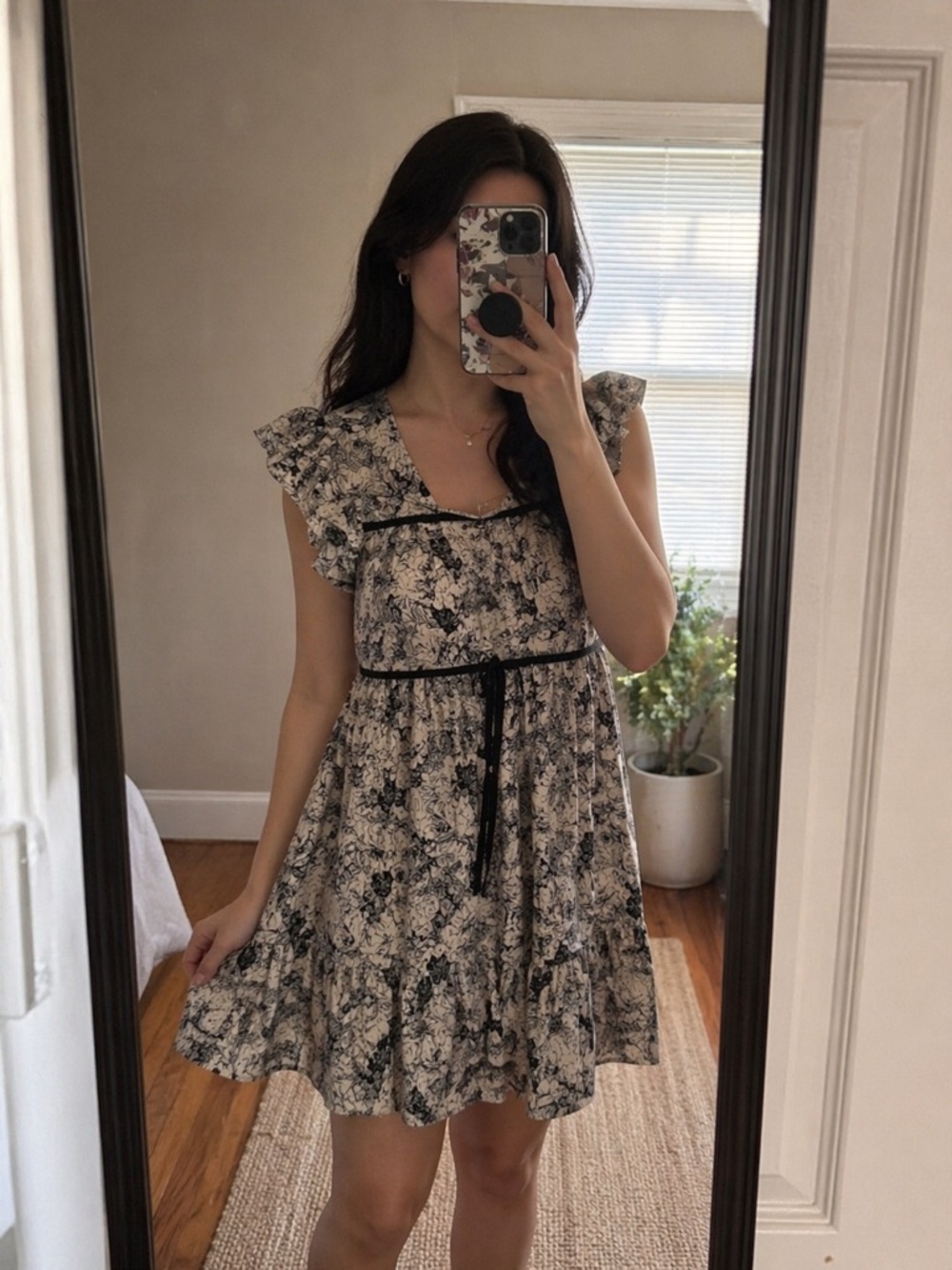 Bohme Kennie Floral Mini Dress medium BNWT